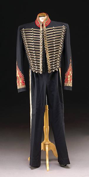 Appraisal: A Brian Aherne military costume circa s An ornate uniform