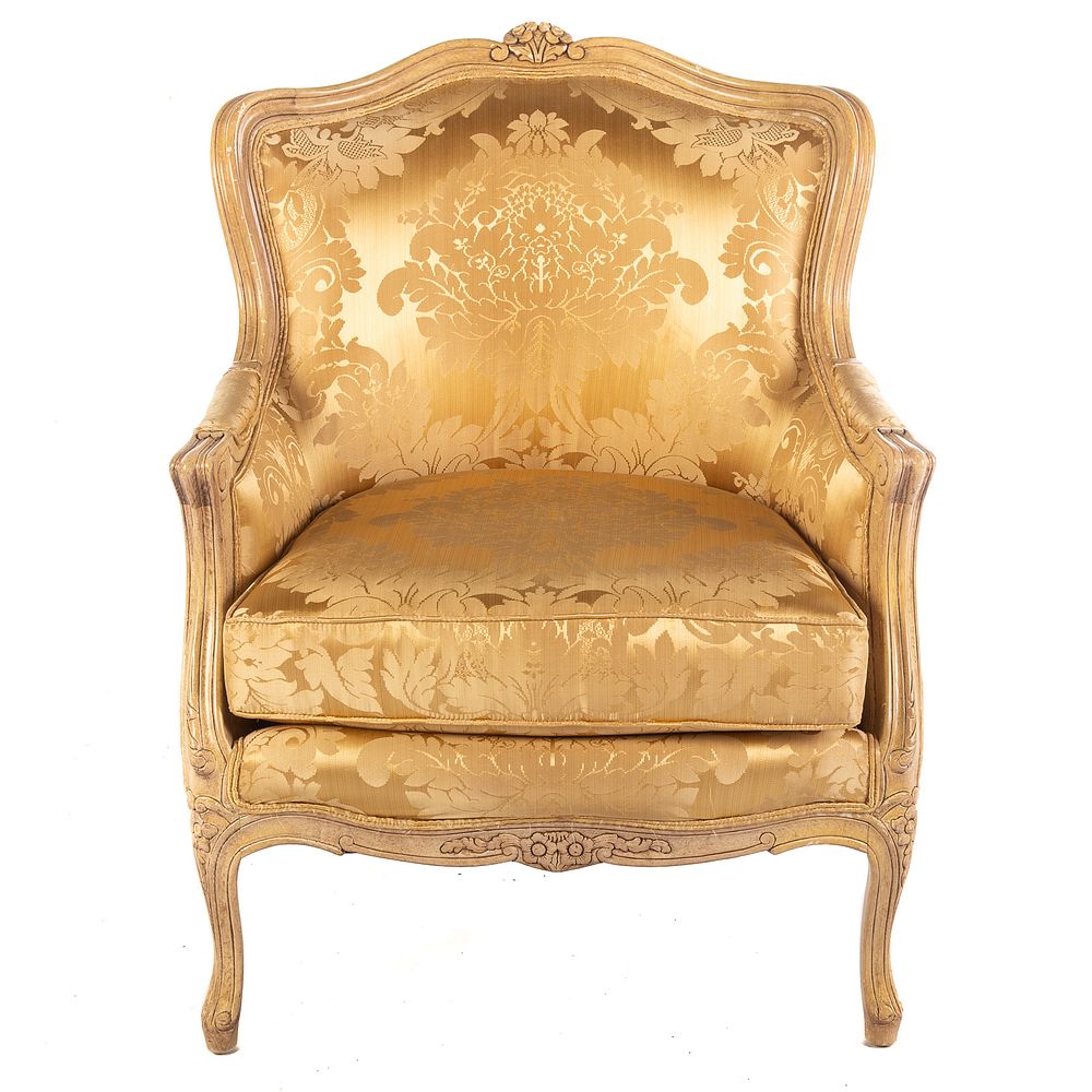 Appraisal: Louis XV Style Painted Uph Arm Chair in H in