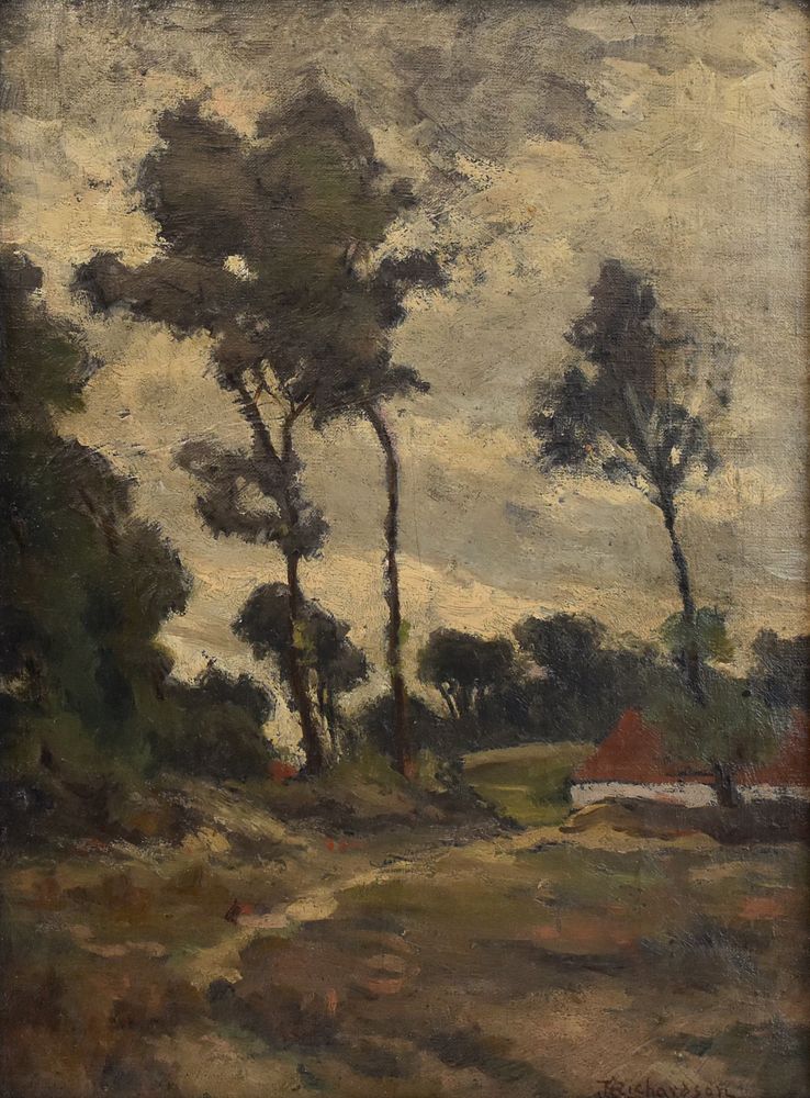 Appraisal: Theodore Richardson Landscape Oil on Canvas Theodore J Richardson -