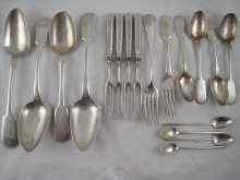 Appraisal: A quantity of Russian silver flatware comprising dessert spoons tea