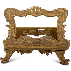 Appraisal: A Florentine Giltwood Book Stand th Century Height overall x