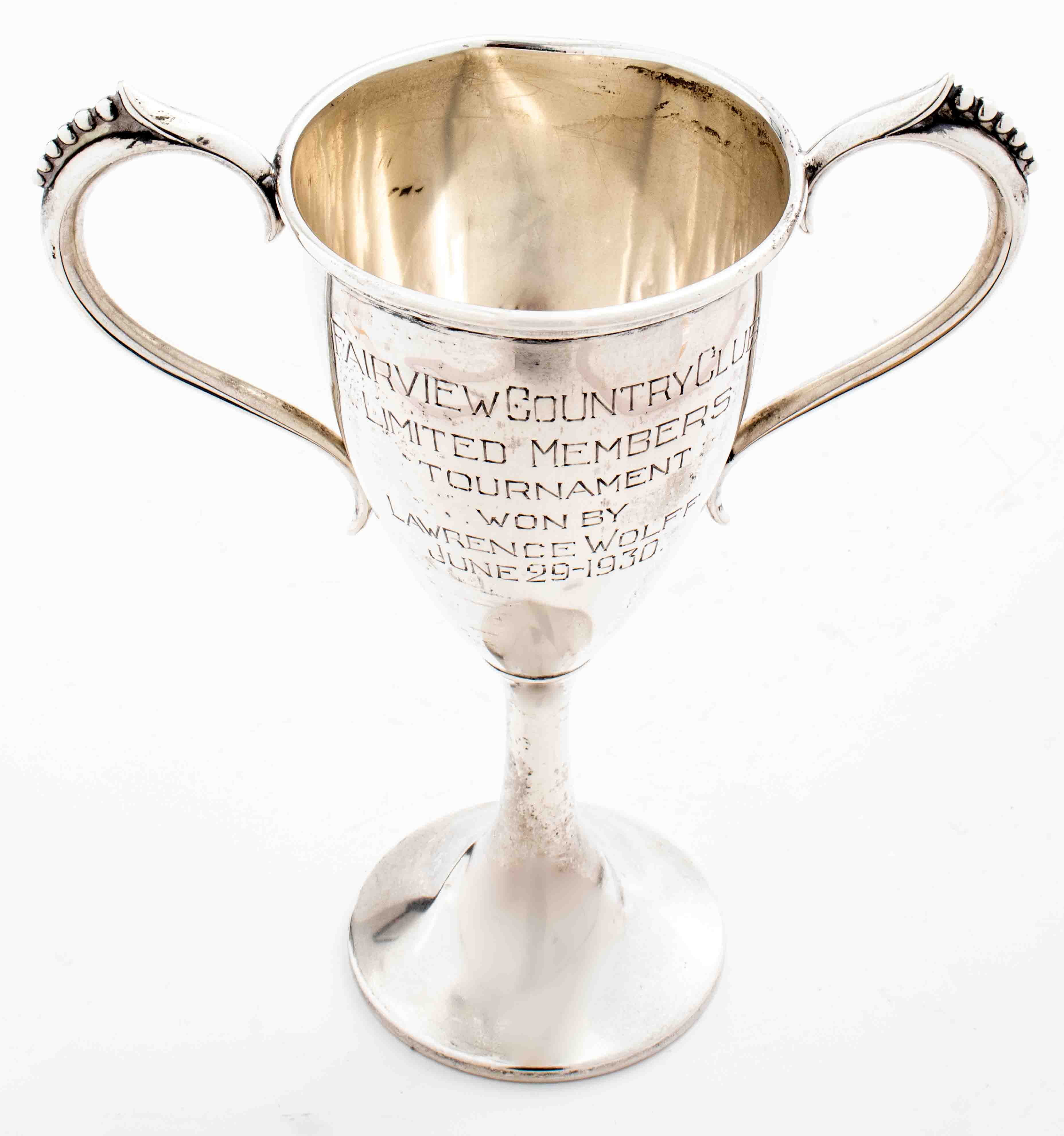 Appraisal: ELGIN AMERICAN STERLING GOLF TROPHY DATED Elgin American sterling silver