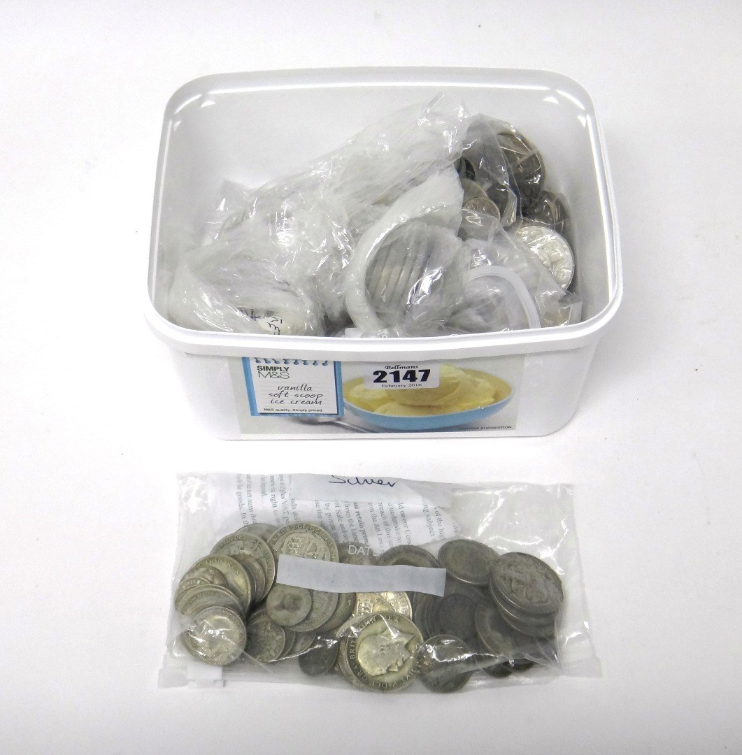 Appraisal: British coins comprising a quantity of pre-decimal pre- silver coinage