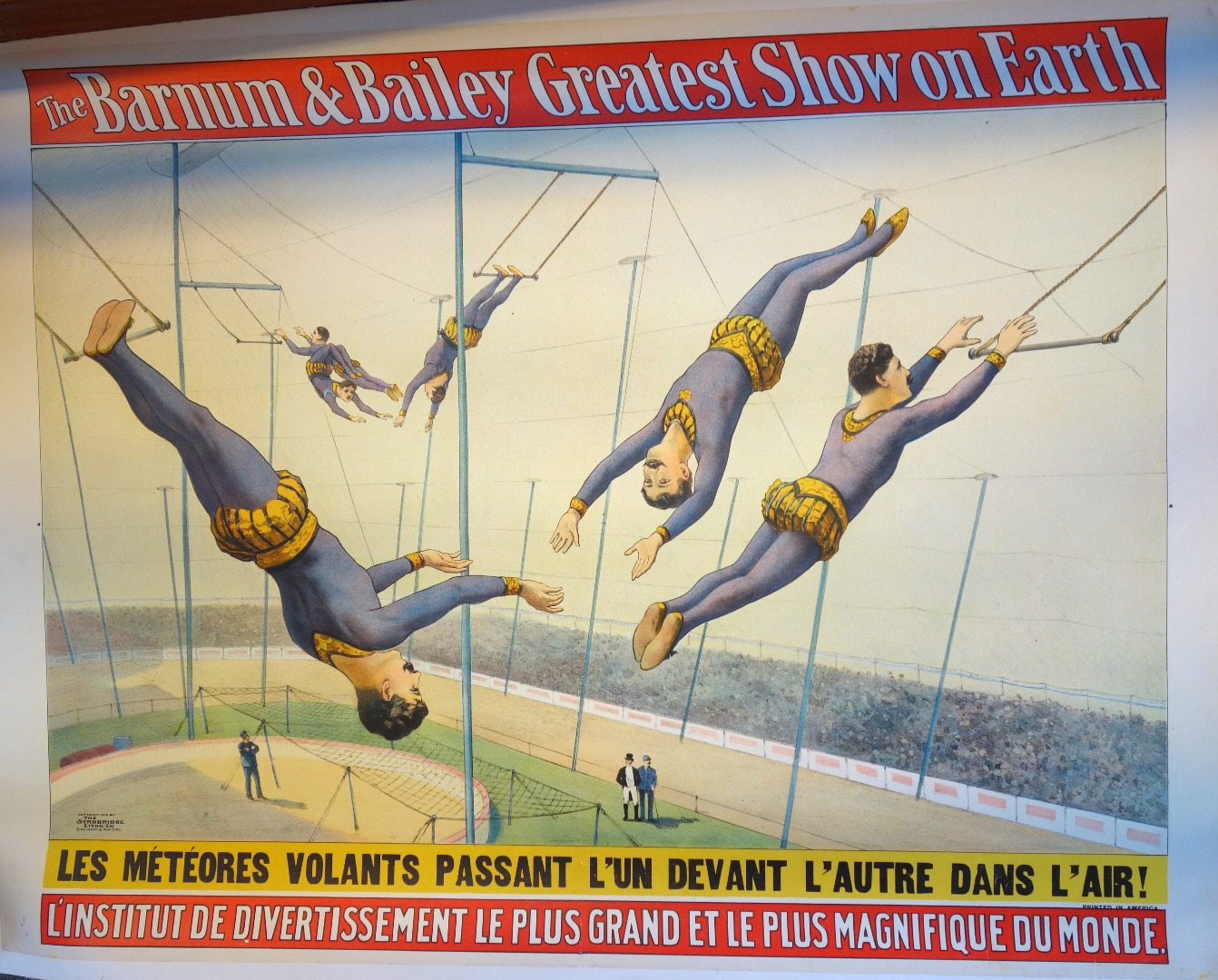 Appraisal: A vintage Barnum Bailey circus poster published for the French