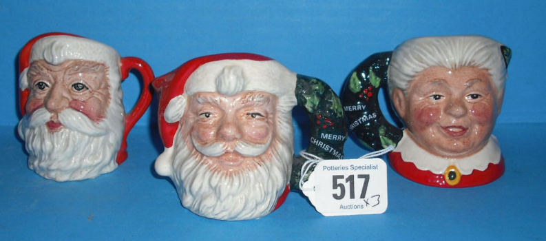 Appraisal: Royal Doulton miniature Character jugs Santa Claus D Santa Claus