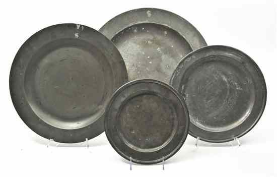 Appraisal: A Collection of Eight Pewter Chargers each of circular form