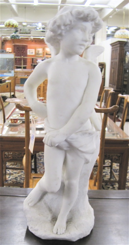 Appraisal: AN ITALIAN CARRARA MARBLE STATUE OF CUPID standing pose with