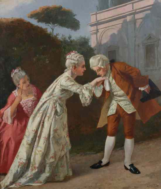 Appraisal: ANTONIO PAOLETTI Italian - THE COURTSHIP signed and dated lower