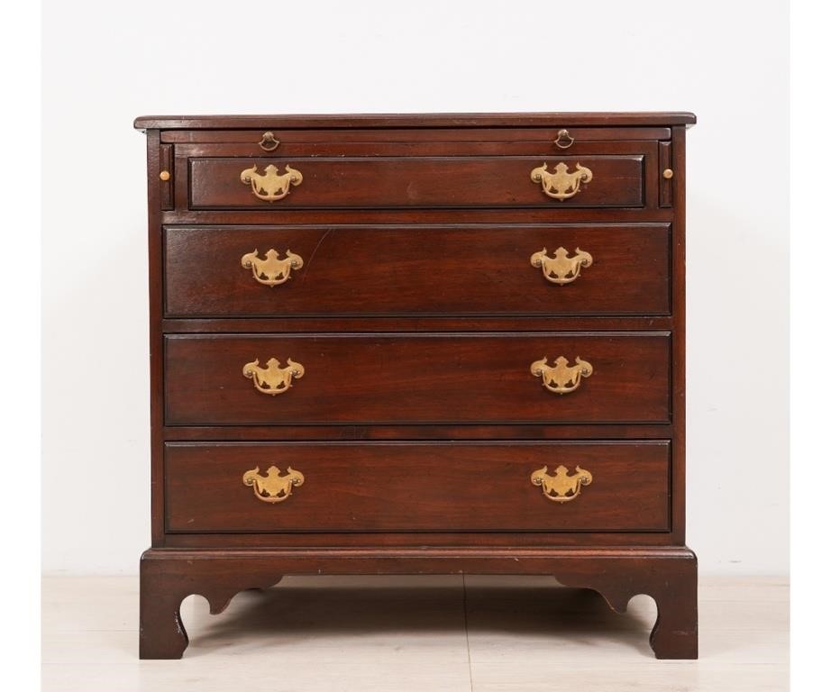 Appraisal: Kittinger Williamsburg Adaptation Chippendale style mahogany bachelors chest h x