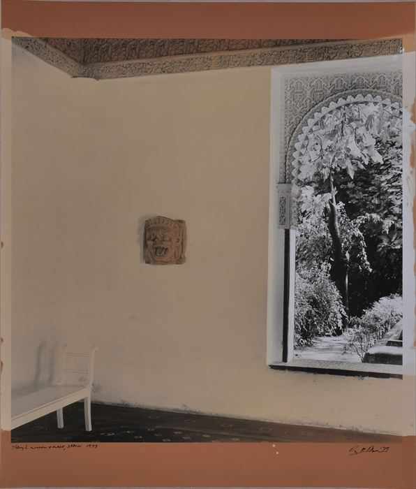 Appraisal: DENNY MOERS b WALL WITH FRESCO MEXICO AND THROUGH WINDOW