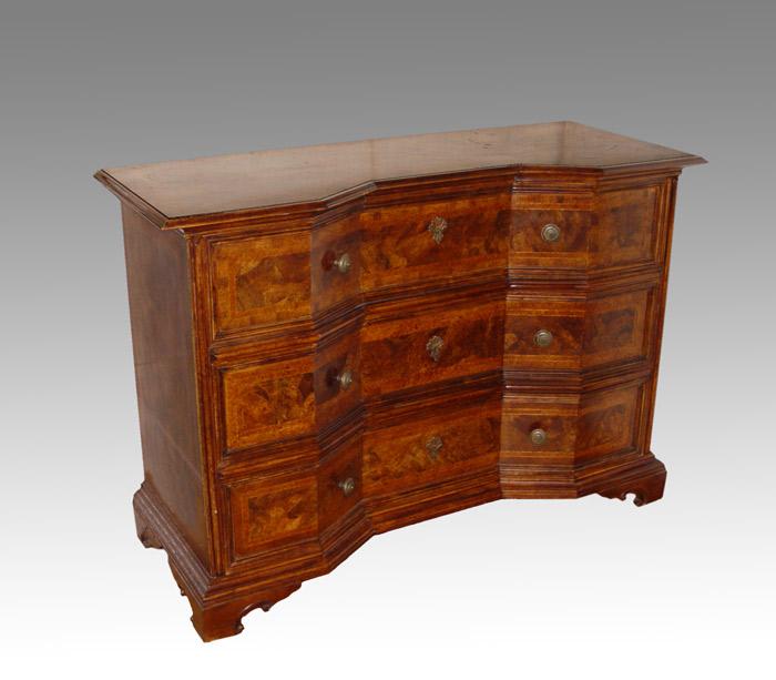 Appraisal: UNUSUAL ARCHITECTURALLY DESIGNED BURL DESK Over all burl veneer with