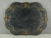 Appraisal: SERVING TRAY - Circa sheet metal serving tray with hand