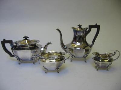 Appraisal: A FOUR PIECE TEA AND COFFEE SET maker M R