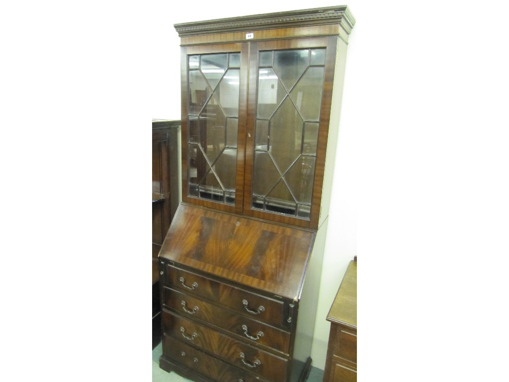 Appraisal: Mahogany bureau bookcase