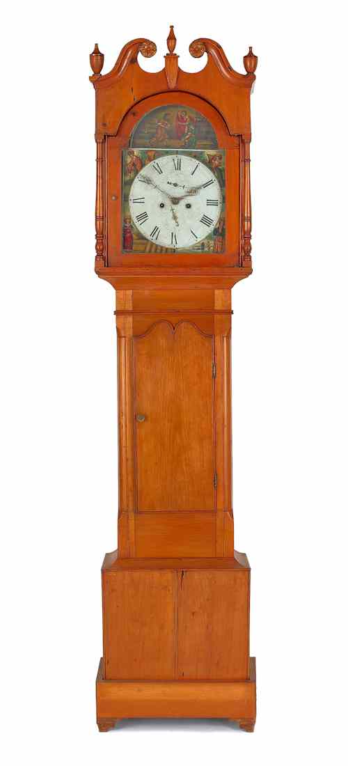 Appraisal: Federal pine tall case clock ca h