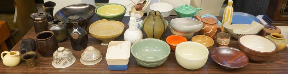 Appraisal: Large Group of Mostly Mid Century Contemporary Pottery and Other