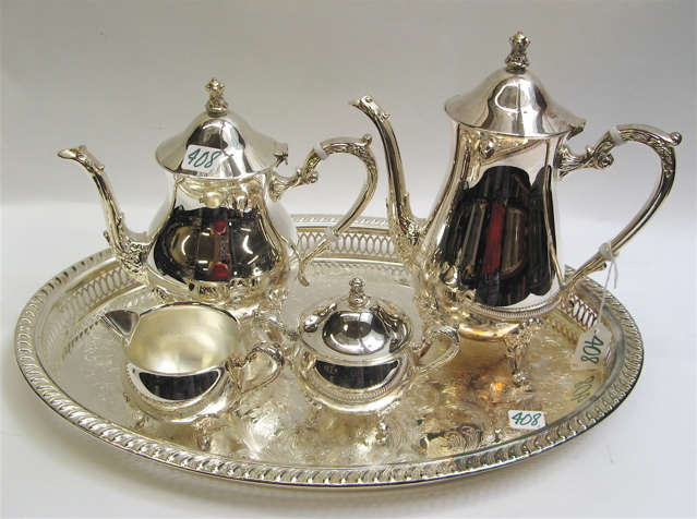 Appraisal: ENGLISH SILVER PLATED COFFEE AND TEA SERVICE pieces by Grenadier