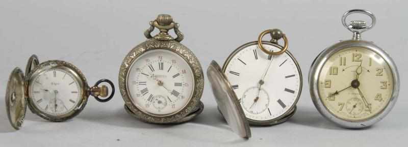 Appraisal: Lot of Pocket Watches Description Cylinder Escapement Key-Wind size holes