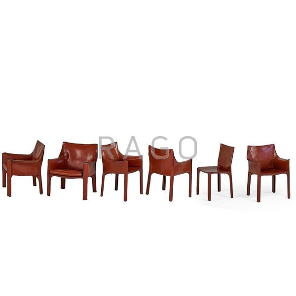 Appraisal: MARIO BELLINI CASSINA Six Cab chairs Condition Report Overall very