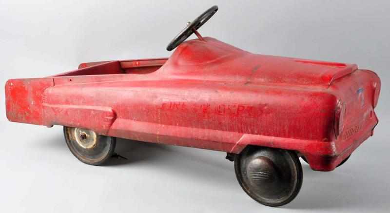 Appraisal: Pressed Steel Conestoga Pedal Car Toy Description American Original black