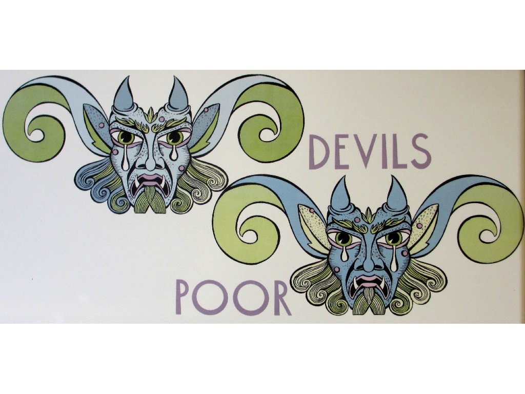 Appraisal: ALASDAIR GRAY b NICHOL WHEATLEY b POOR DEVILS Porcelain tile