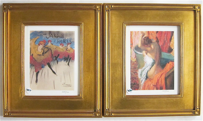 Appraisal: TWO PRINTS After Pablo Picasso Jardin de Paris and after