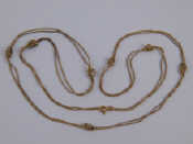 Appraisal: A yellow metal tests carat gold knotted chain necklace approx