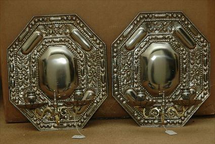 Appraisal: Pair of Dutch th Century-Style Wall Lights