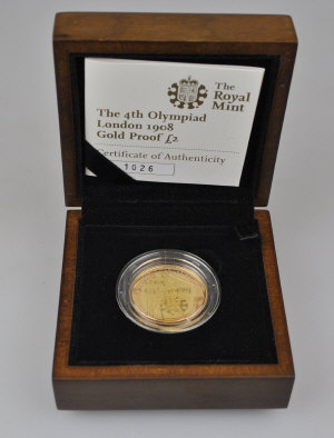 Appraisal: A boxed Royal Mint commemorative gold proof coin London Olympiad