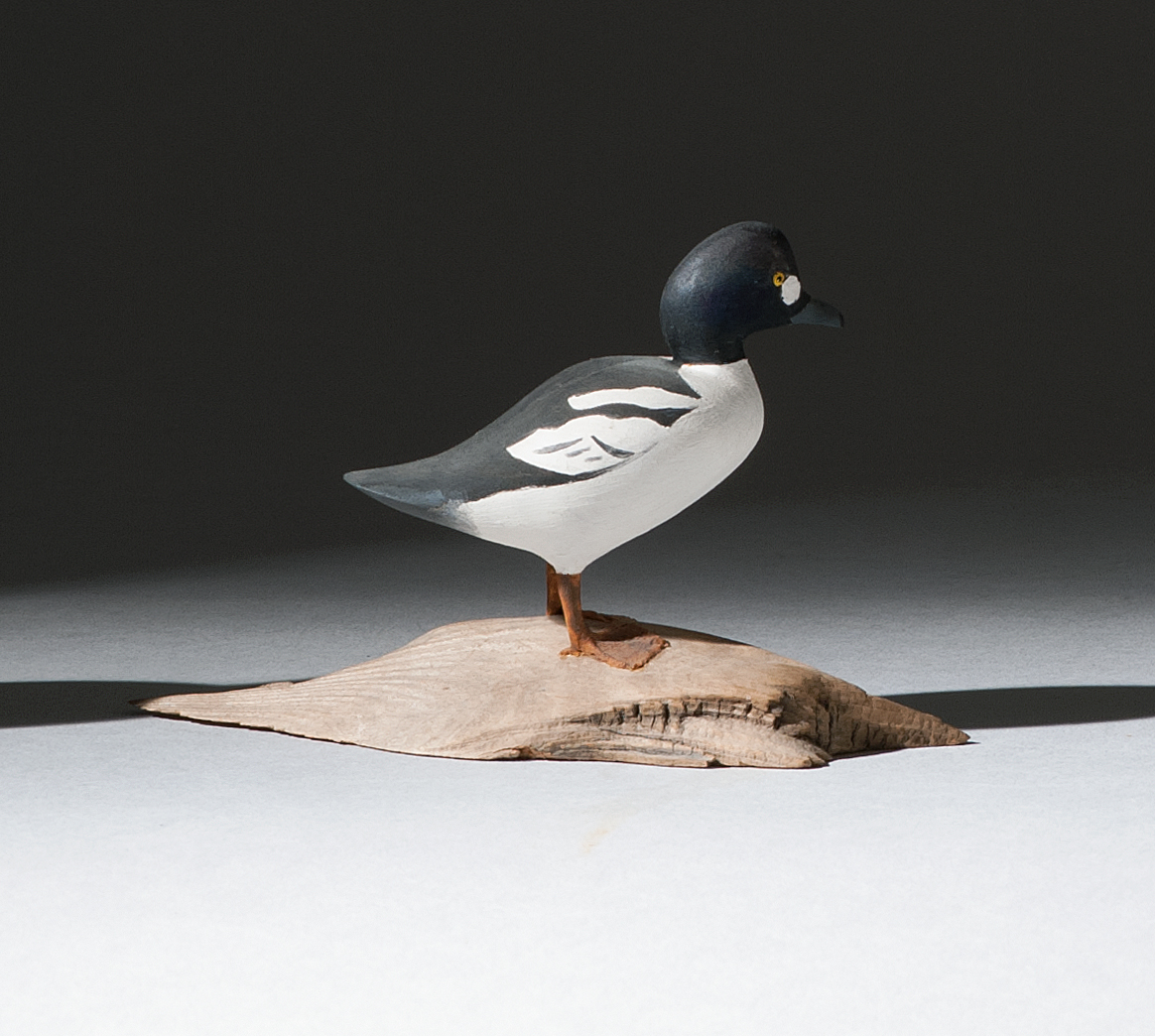 Appraisal: MINIATURE GOLDENEYE DRAKE By Harold Gibbs of Barrington Rhode Island