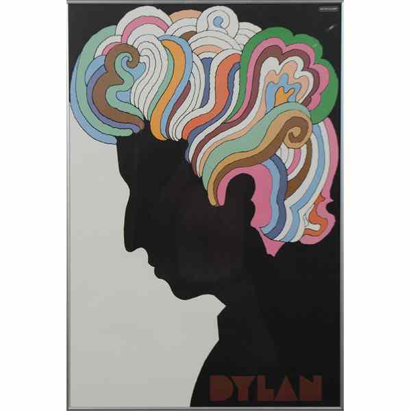 Appraisal: Milton Glaser American Bob Dylan Poster Iconic poster featured in