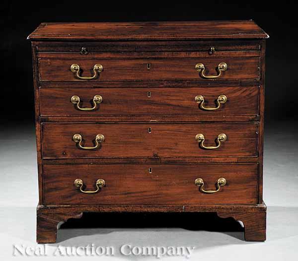 Appraisal: A George III Carved Mahogany Chest of Drawers th c