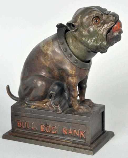 Appraisal: Cast Iron Bull Dog Mechanical Bank Manufactured by J E