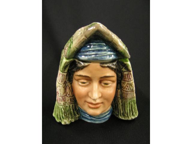 Appraisal: Victorian Figural Majolica Pottery Tobacco Jar of an Arab woman