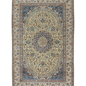 Appraisal: A Nain Silk and Wool Blend Rug Second Half th