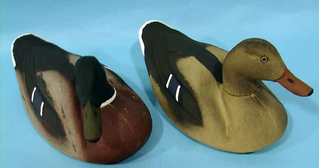 Appraisal: Pair of Mallard decoys fiber from Victor Animal Trap Co