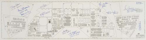 Appraisal: Apollo Control Panels A large format diagram illustrating one of