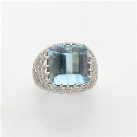 Appraisal: Aquamarine and Diamond Ring Estimate -