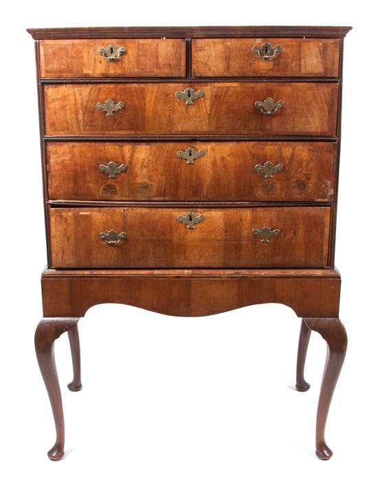 Appraisal: Sale Lot A George I Walnut Chest on Stand having