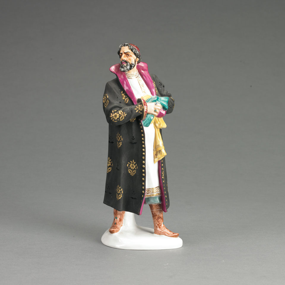 Appraisal: Russian Porcelain Figure of Chaliapin Lomonosov th century printed marks