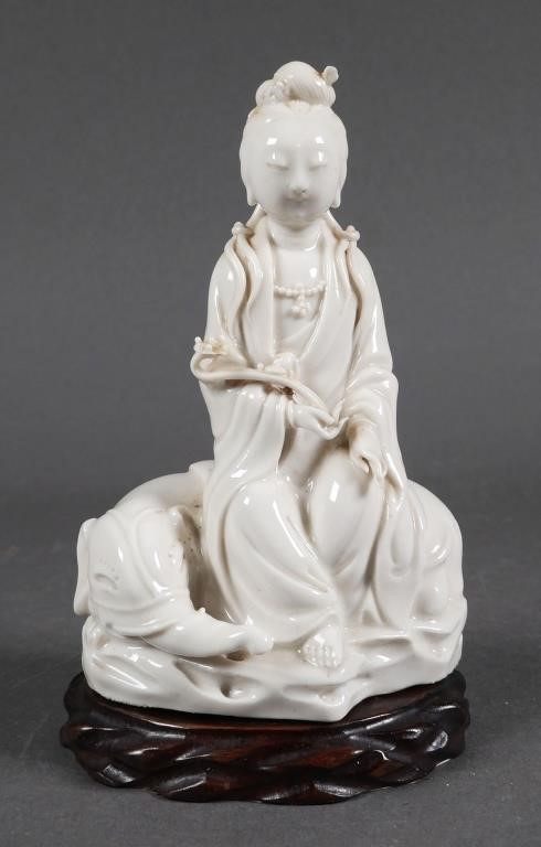 Appraisal: Chinese porcelain figure of Guanyin seated on an elephant on