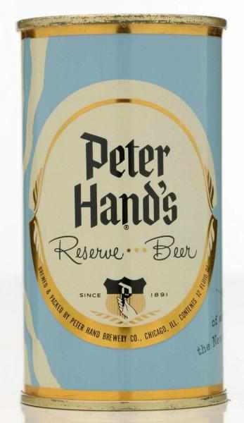 Appraisal: Peter Hand's Reserve Beer Flat Top Beer Can - Near