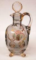 Appraisal: Baccarat Decanter With Stopper A hand blown smokey gray glass