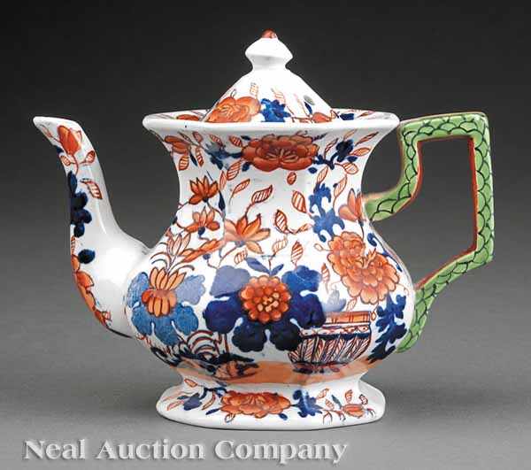 Appraisal: A Small Mason's Ironstone Imari Palette Teapot c - stamped