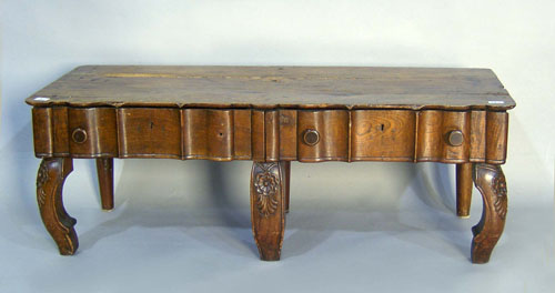 Appraisal: French fruitwood table h w