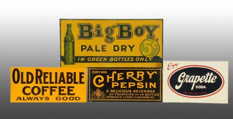 Appraisal: Lot of Assorted Tin Signs Description to s Only minor