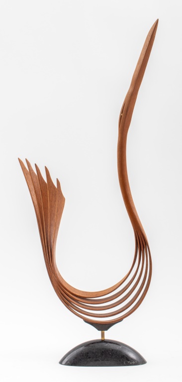 Appraisal: ERIC TARDIF 'BIRD' WALNUT WOOD SCULPTURE Eric Tardif Canadian b