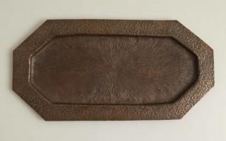 Appraisal: Dirk Van Erp Copper Tray Dirk Van Erp hammered copper