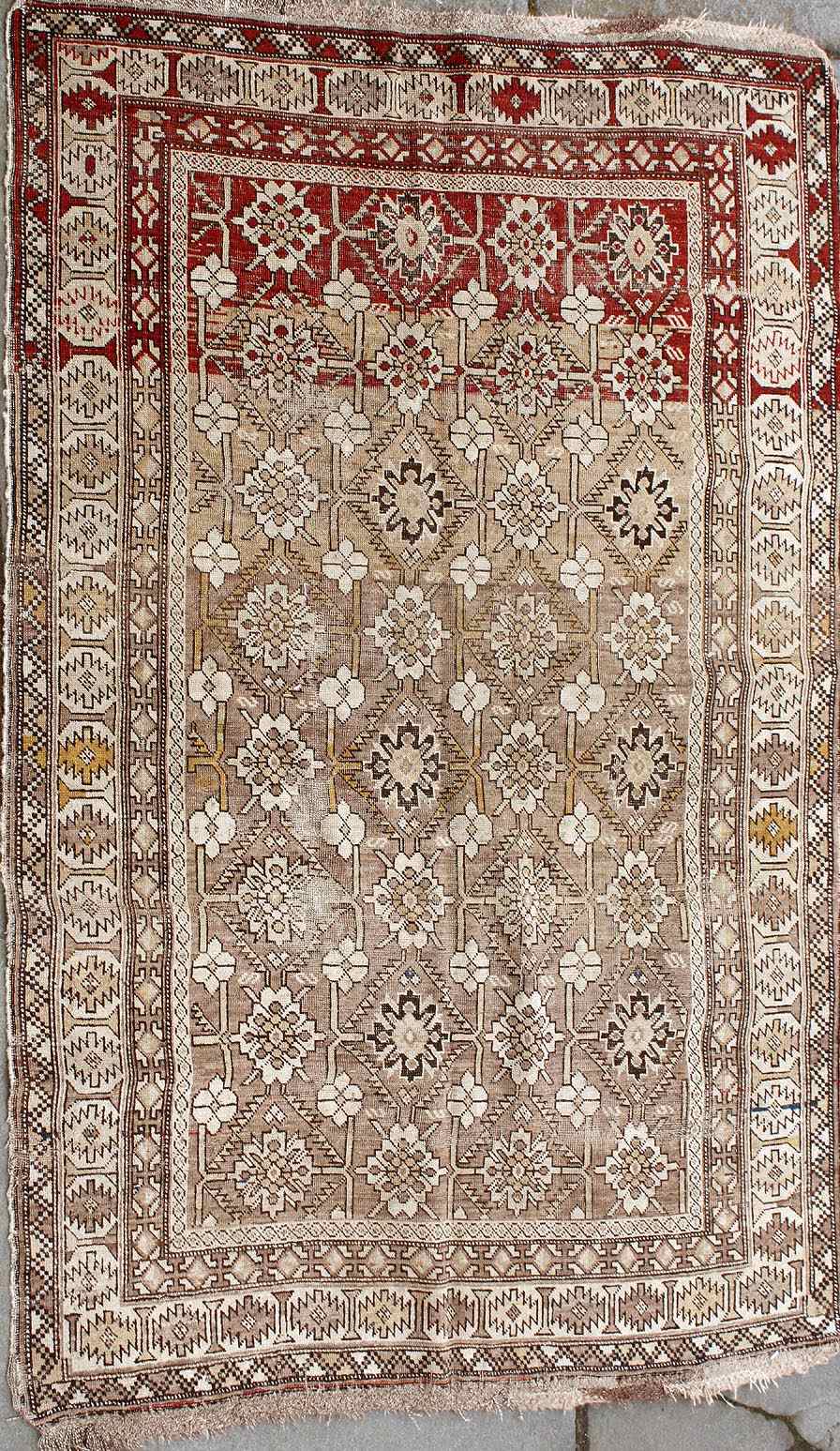 Appraisal: ORIENTAL RUG CAUCASIAN ' x ' '' Four columns of