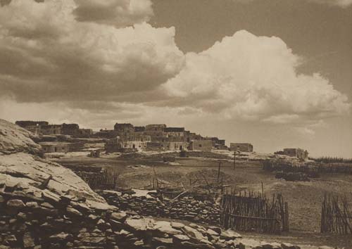 Appraisal: MONSEN FREDERICK I - Laguna Indian Pueblo New Mexico Sepia-toned